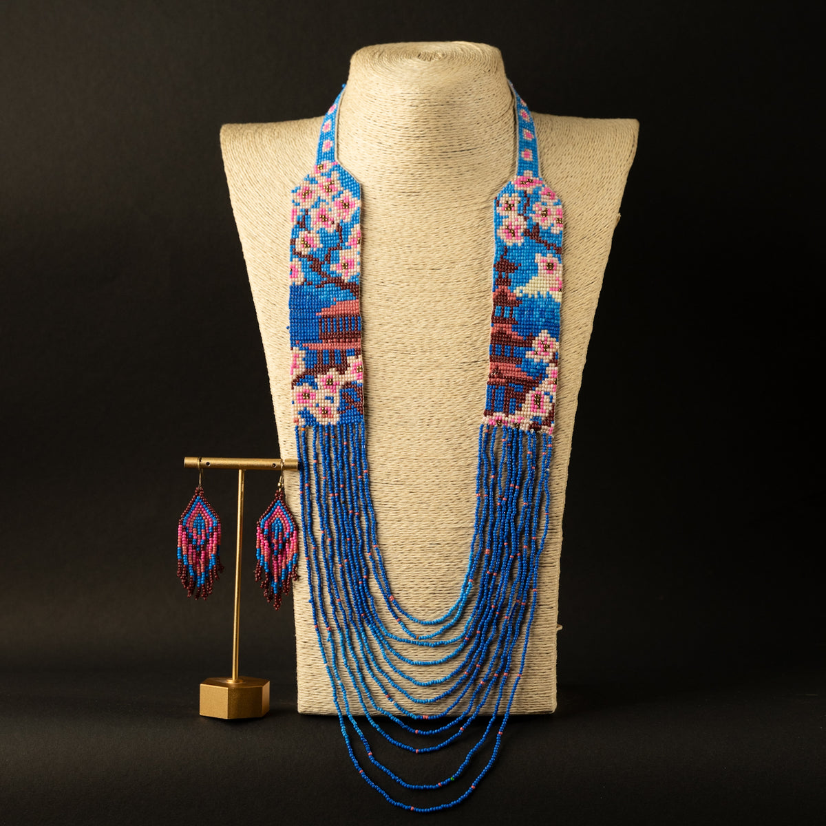 CHLOE AFRO BEADED HANDMADE MALA/ NECKPIECE ML62