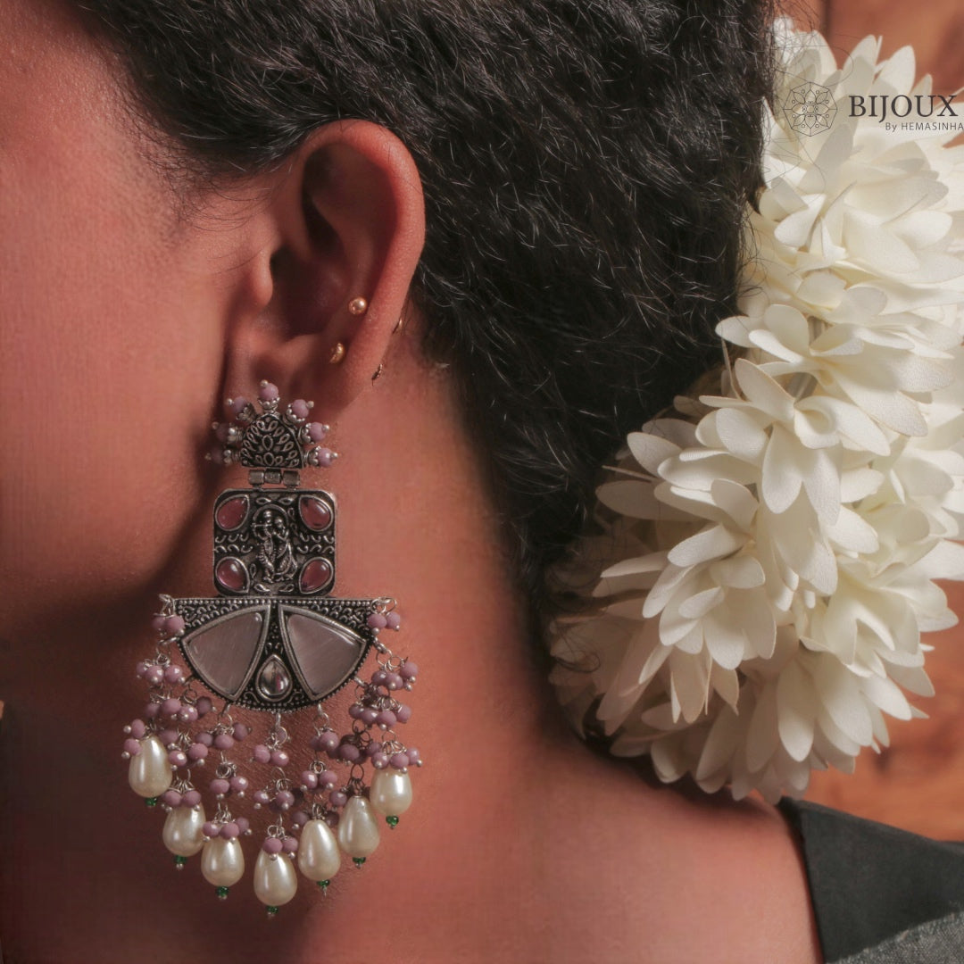 RADHA KRISH DIVINE DUO MONOLISA SEMI HANDMADE OXIDIZED EARRING ER120