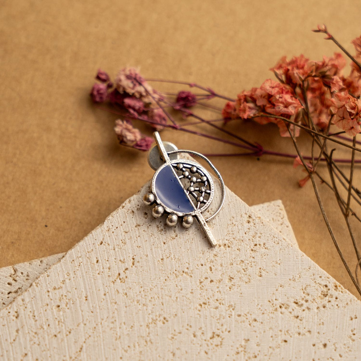 MEERA OXIDIZED HANDMADE EARRINGS/ STUDS ER663