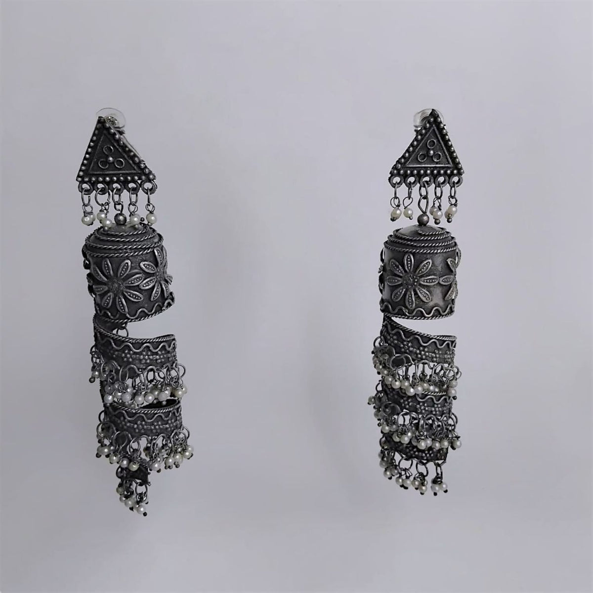 JEMISHA AFGHANI  RAW AND RUSTIC AND VINTAGE JHUMKAS AF72