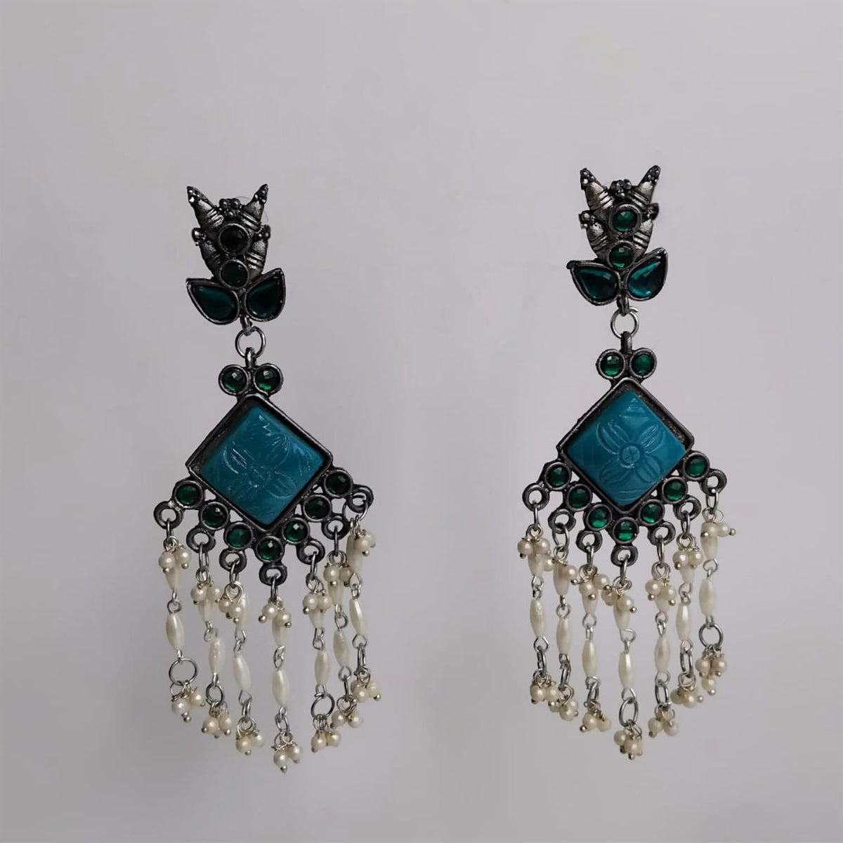 DHANU AFGHANI RAW AND RUSTIC AND VINTAGE DANGLERS AF67