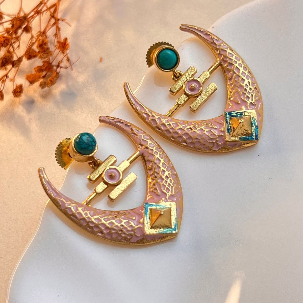 NIROSHA SEMI HANDMADE ANTIQUE EARRING/ DANGLER ER312