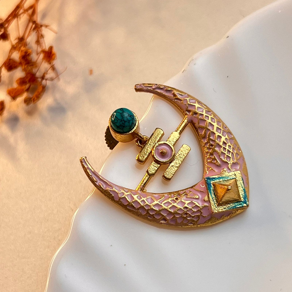 NIROSHA SEMI HANDMADE ANTIQUE EARRING/ DANGLER ER312