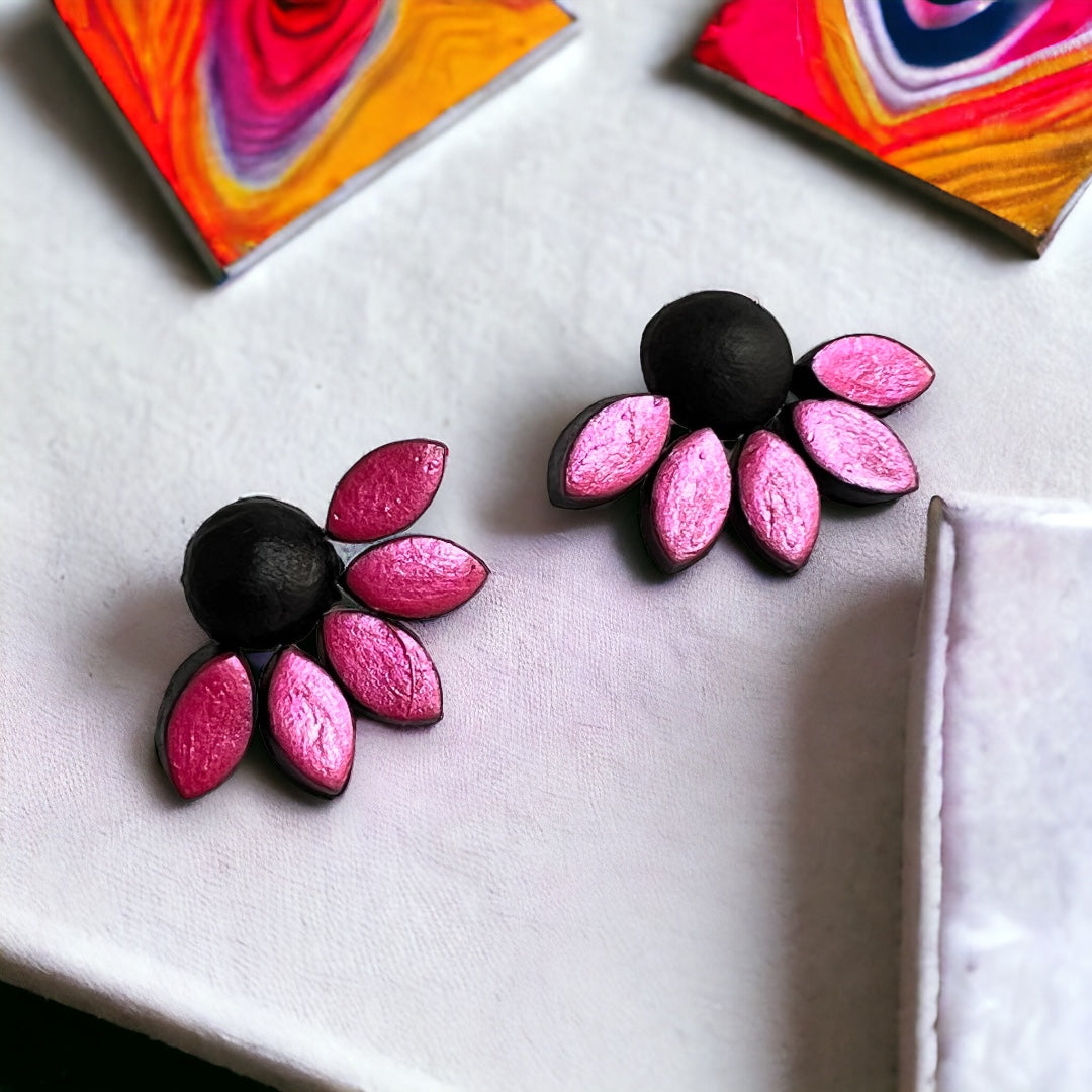 CUTY FLORA LIA TERRACOTTA HANDMADE EARRINGS TR68