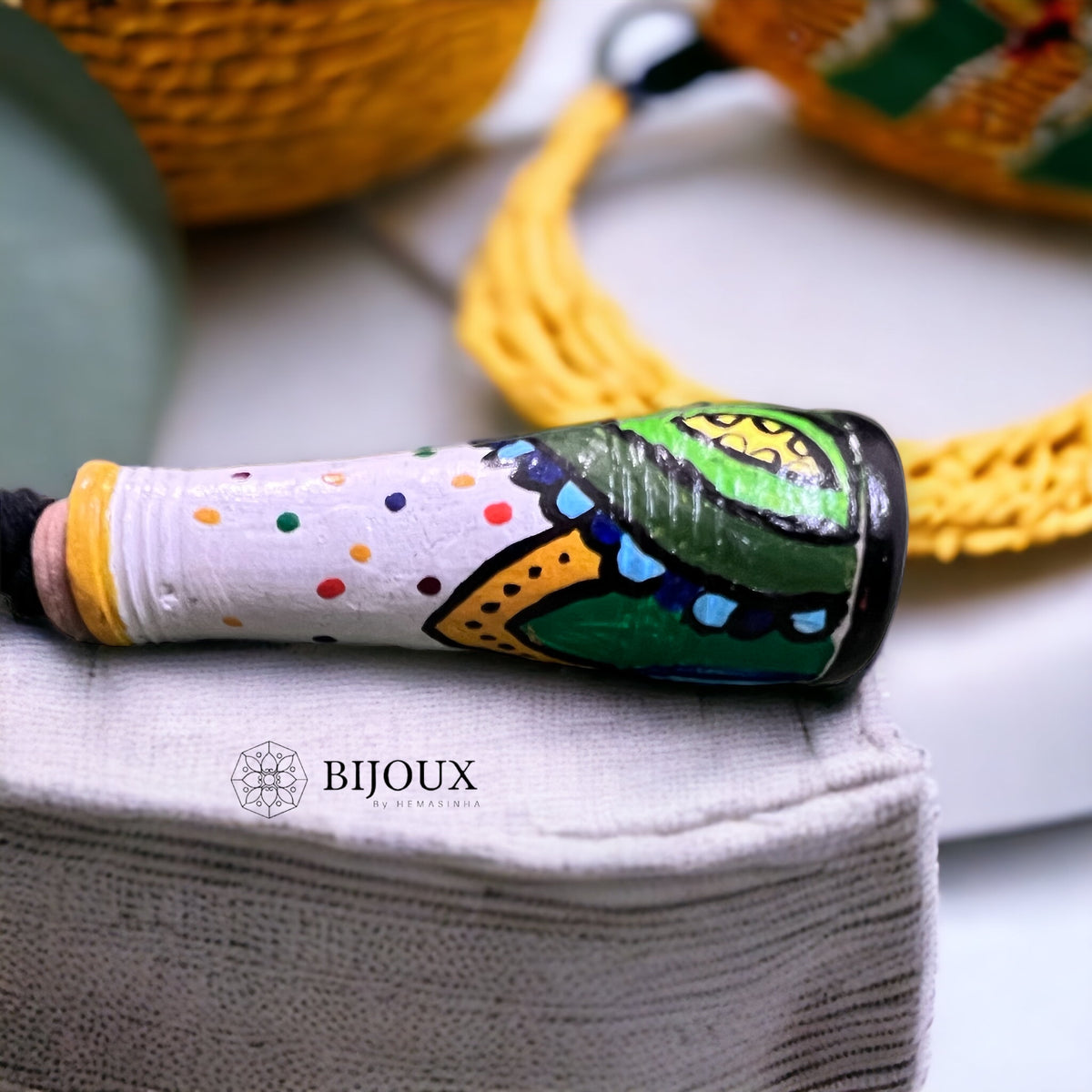 SODA SNUGGLE TERRACOTTA PENDANT WITH BLACK ROPE TR15