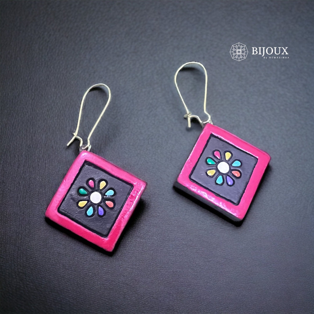 RHOMBERINE TEROCOTTA CHOKER  WITH EARRINGS TR22