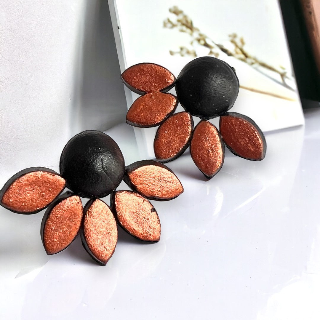 CUTY FLORA LIA TERRACOTTA HANDMADE EARRINGS TR68