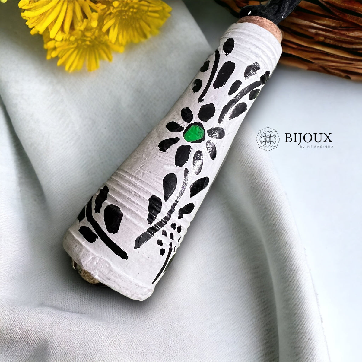 SODA SNUGGLE TERRACOTTA PENDANT WITH BLACK ROPE TR15