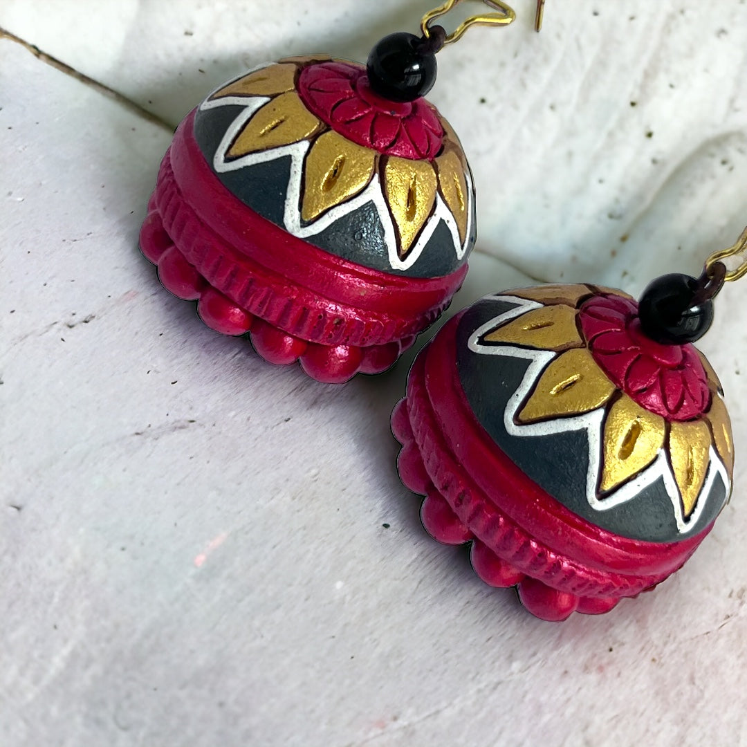 MERILA TERRACOTTA HANDMADE JHUMKAS TR59