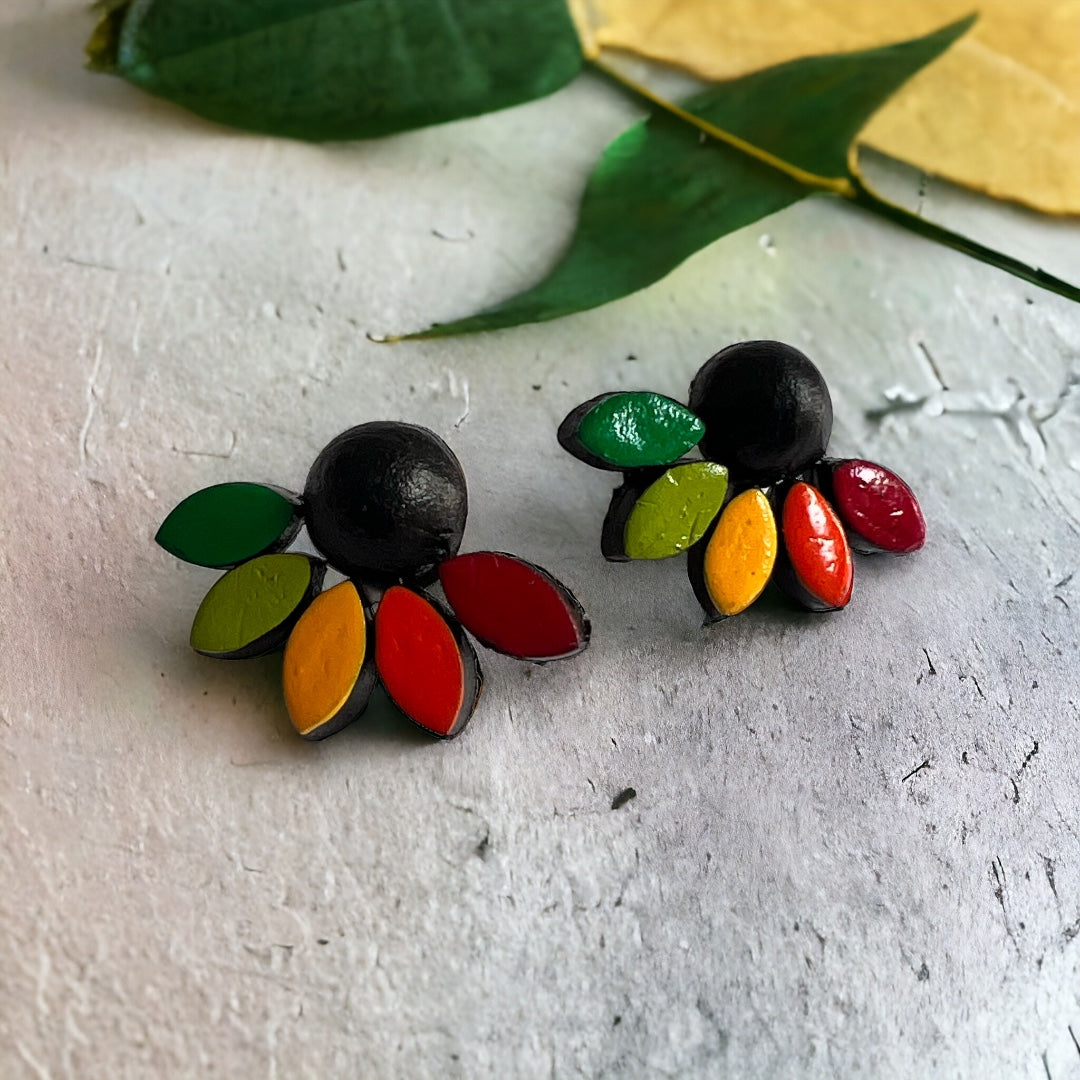 CUTY FLORA LIA TERRACOTTA HANDMADE EARRINGS TR68