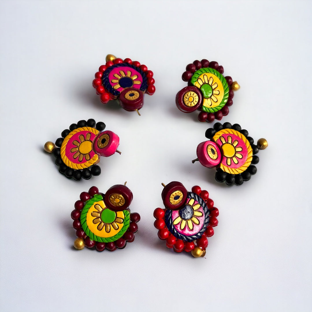 RAINBOW TERRACOTTA HANDMADE EARRINGS TR60