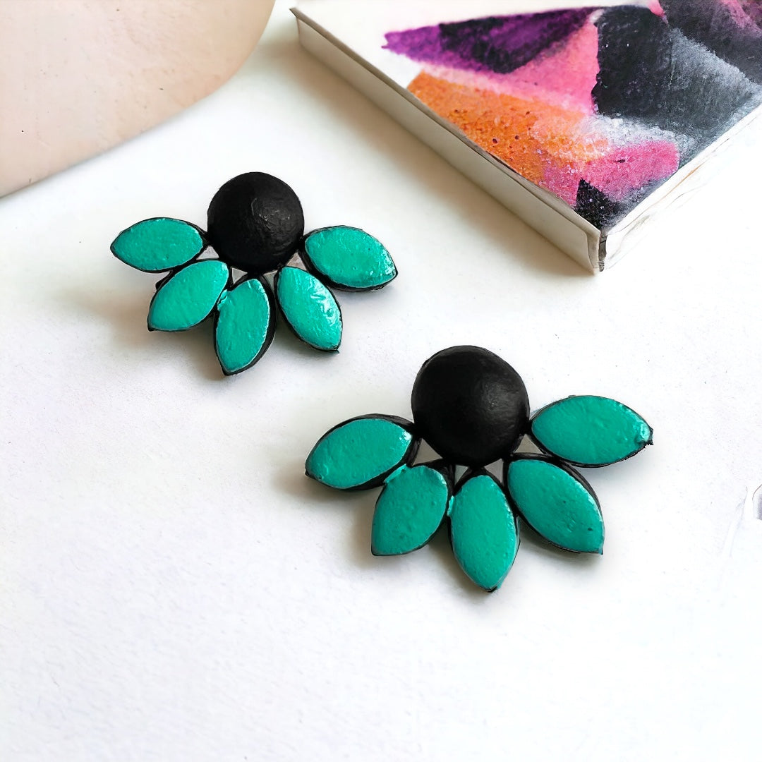 CUTY FLORA LIA TERRACOTTA HANDMADE EARRINGS TR68