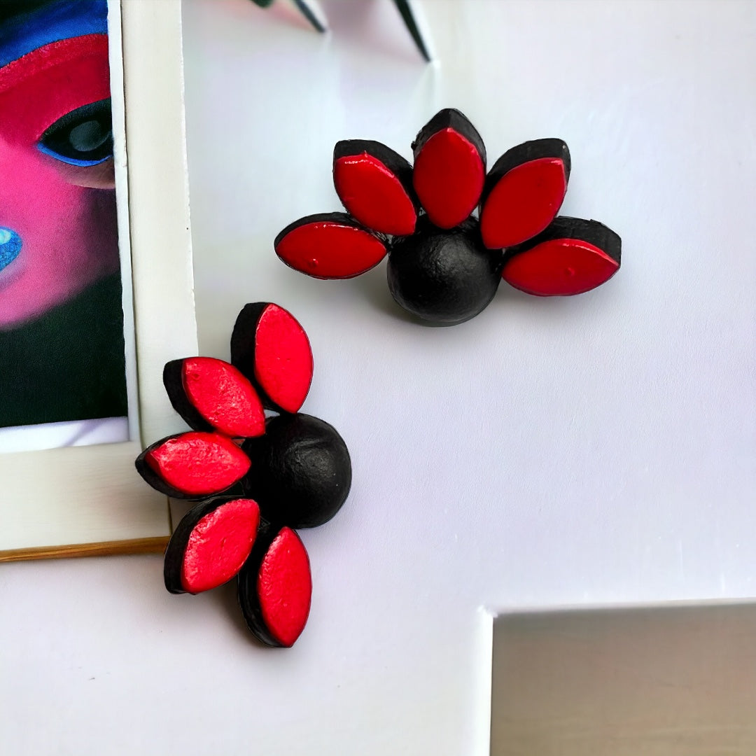 CUTY FLORA LIA TERRACOTTA HANDMADE EARRINGS TR68