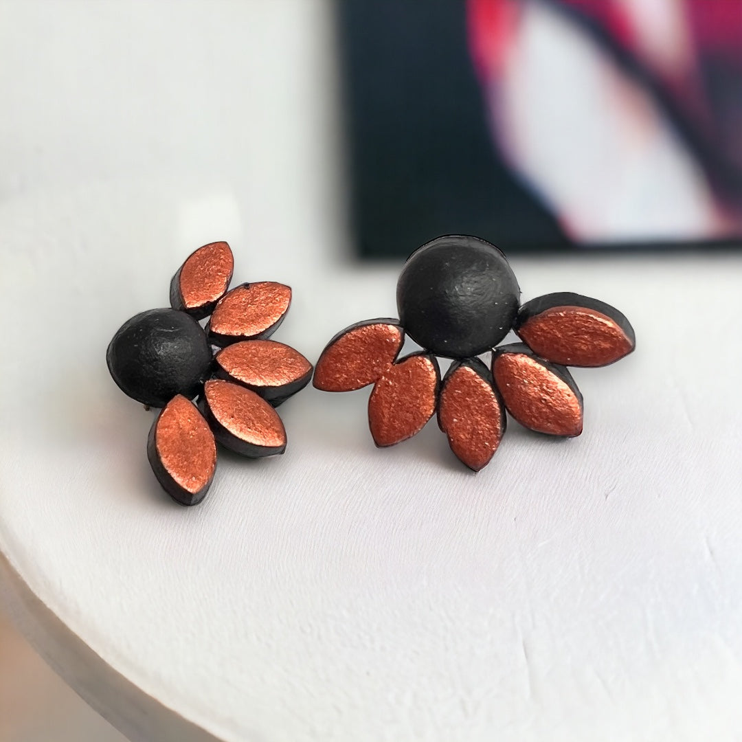 CUTY FLORA LIA TERRACOTTA HANDMADE EARRINGS TR68
