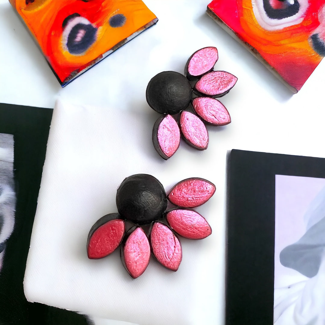 CUTY FLORA LIA TERRACOTTA HANDMADE EARRINGS TR68