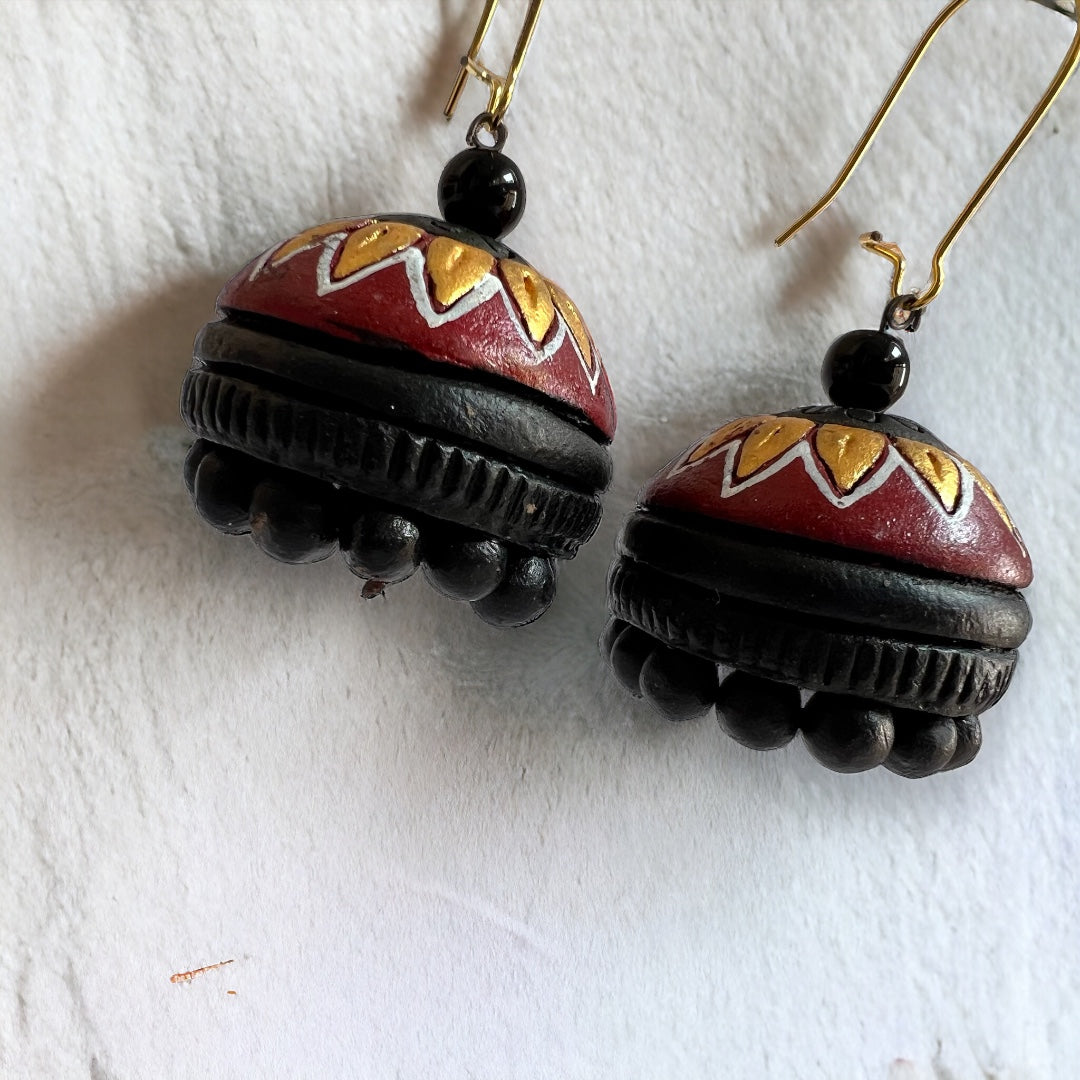 MERILA TERRACOTTA HANDMADE JHUMKAS TR59