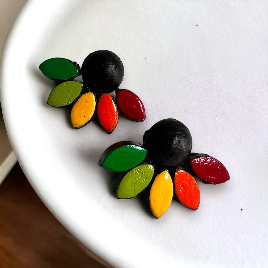 CUTY FLORA LIA TERRACOTTA HANDMADE EARRINGS TR68