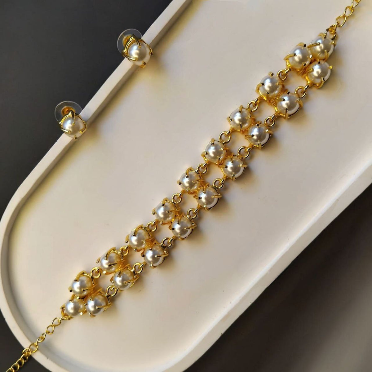 ISHA PEARL GOLD TONED HANDMADE CHOKER CH103