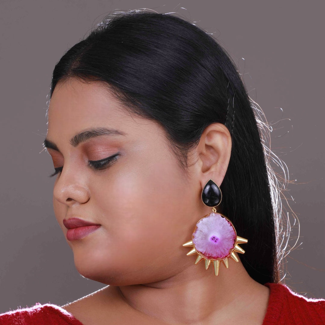 ELARA NATURAL STONE HANDMADE EARRING -ER102