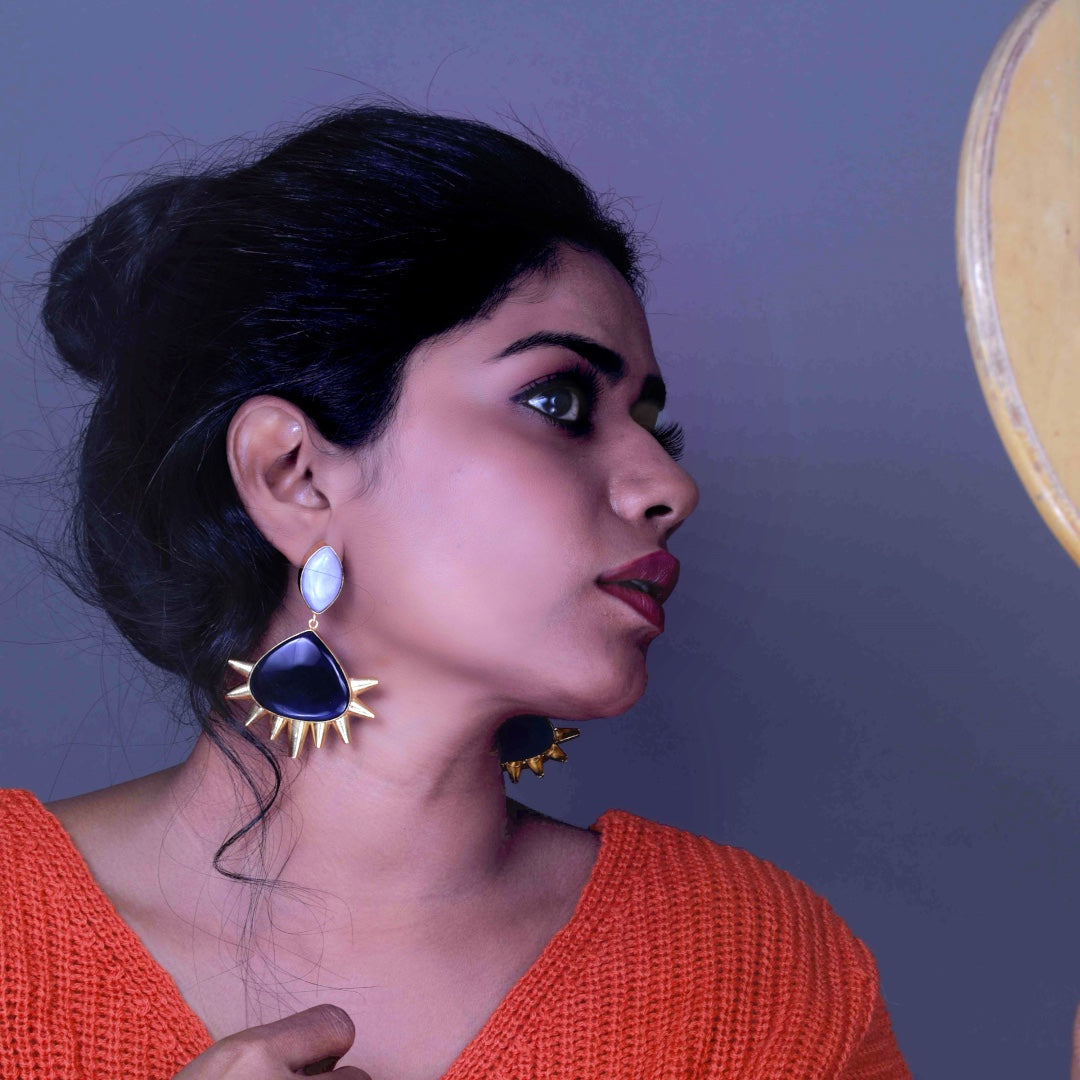 ELARA NATURAL STONE HANDMADE EARRING -ER102