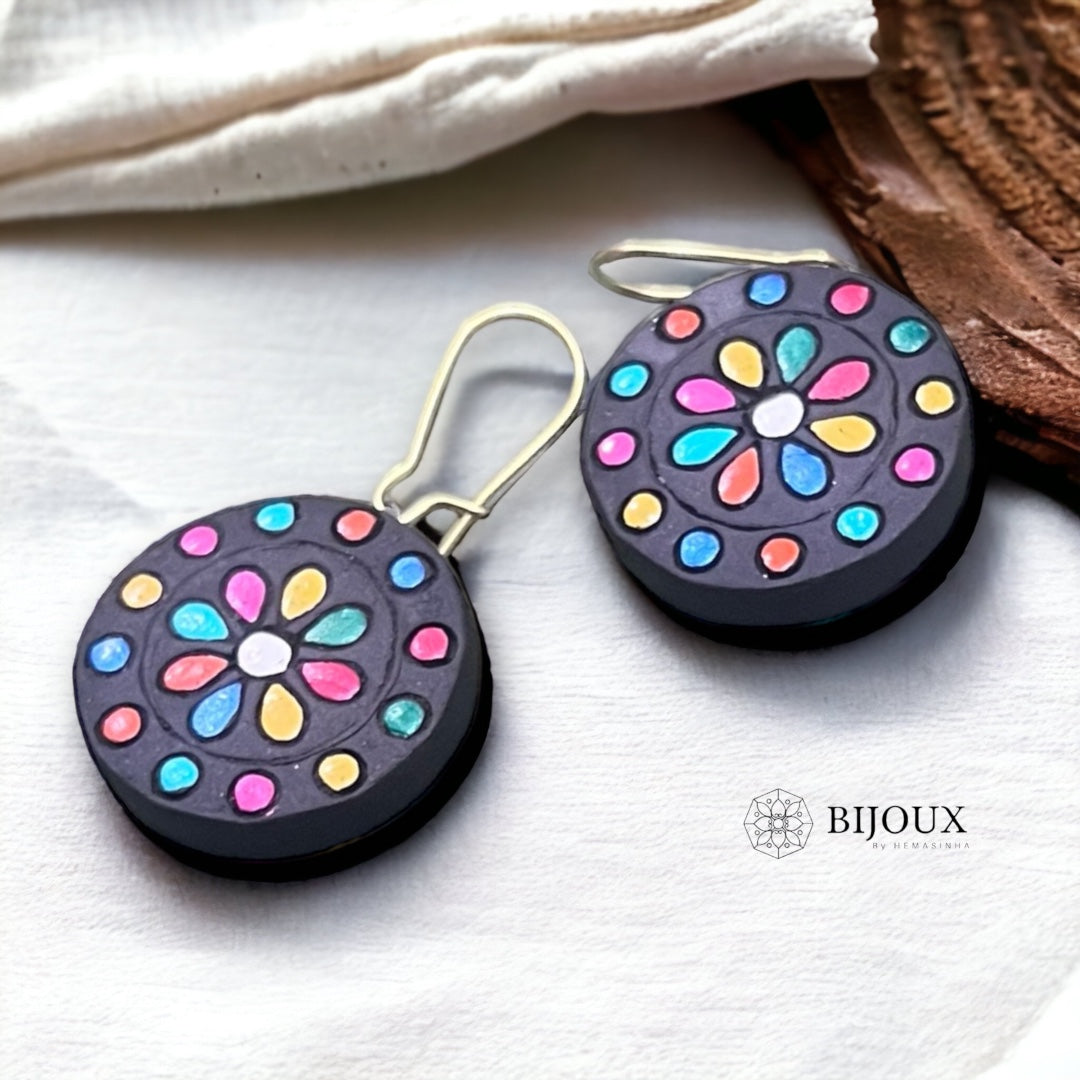 ROSIE ROUND TERRACOTTA NECKLACE WITH EARRING TR23