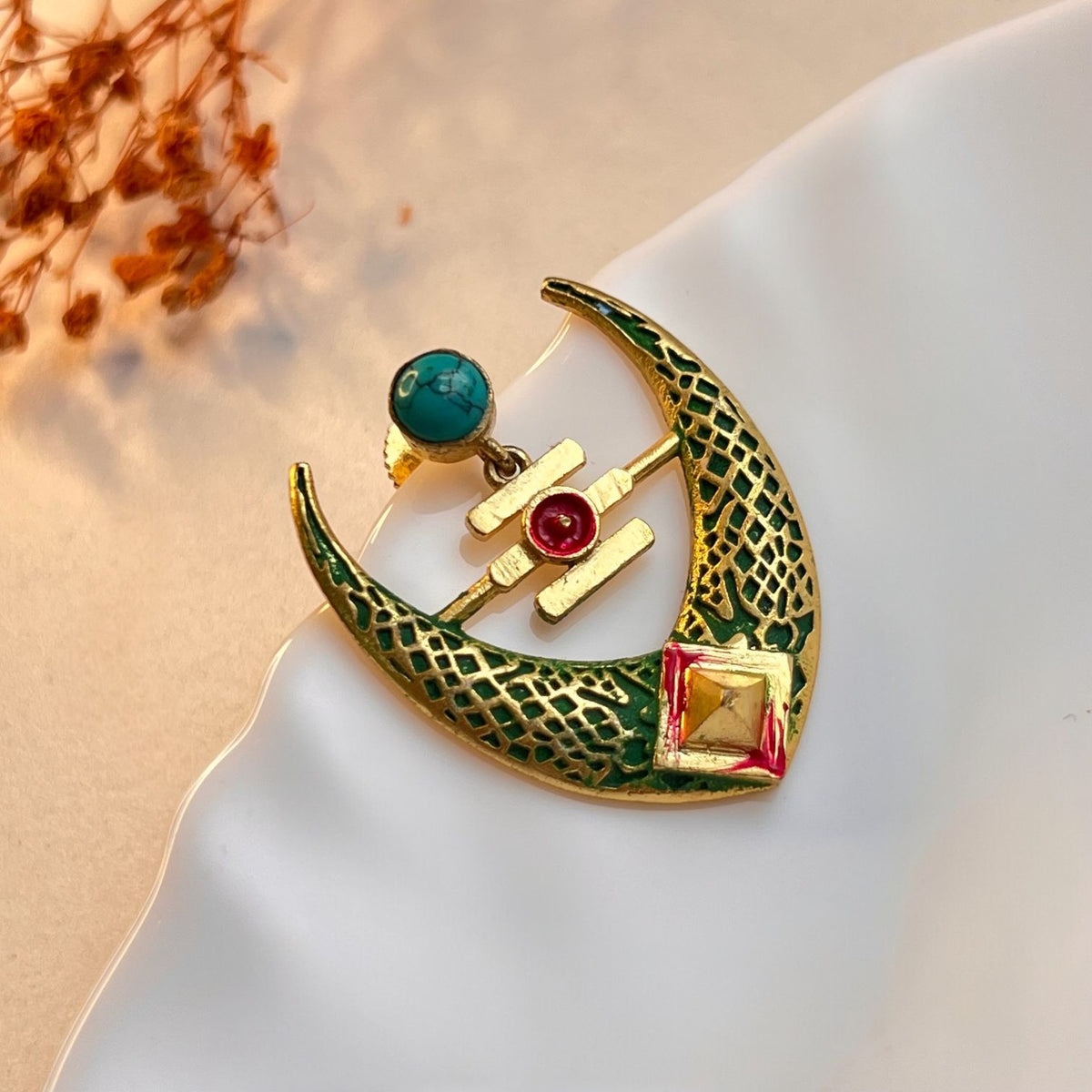 NIROSHA SEMI HANDMADE ANTIQUE EARRING/ DANGLER ER312