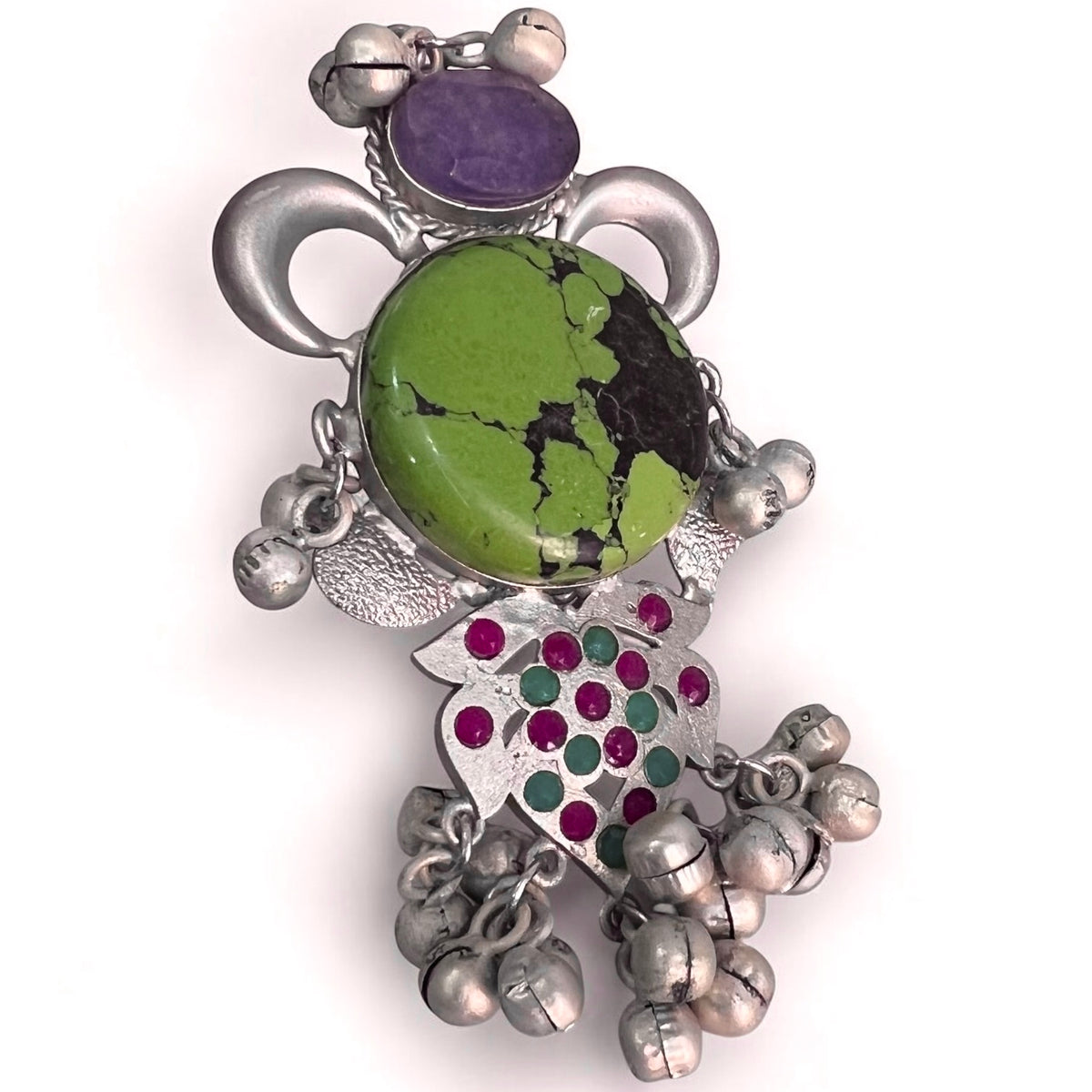 CLARA PREMIUM HANDMADE NATURAL STONES SILVER POLISH RING R303