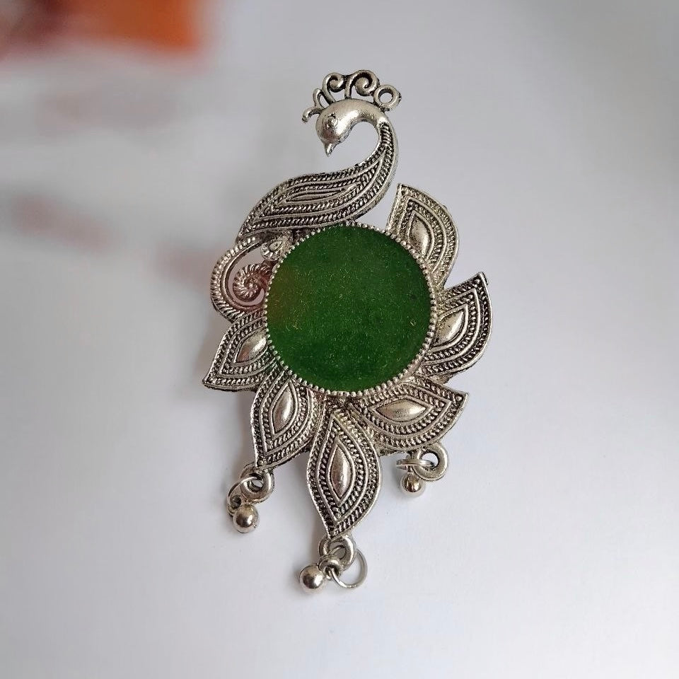 VIRALAYA OXIDIZED FINISH STONE RING R95