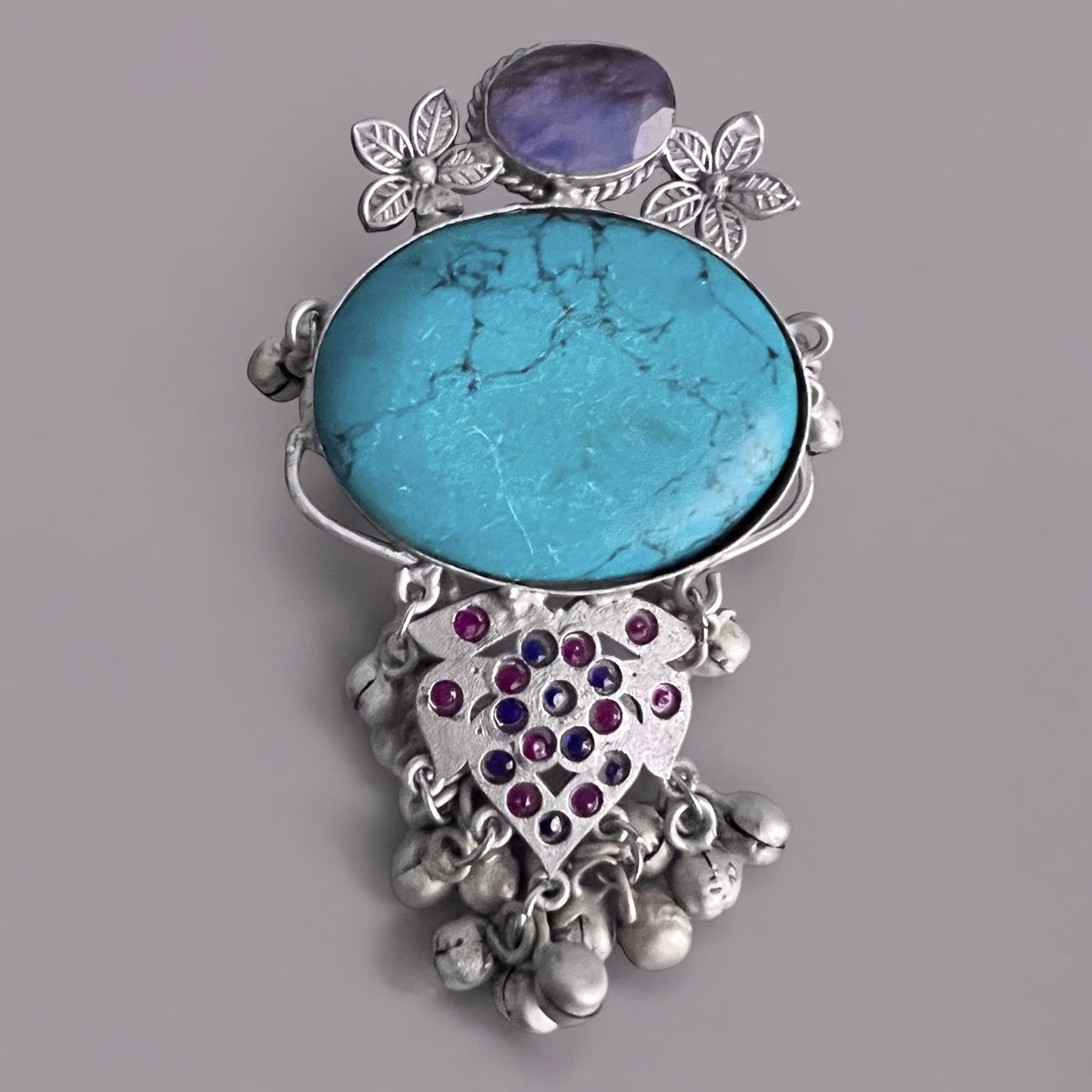 PITAPUE PREMIUM HANDMADE NATURAL STONES SILVER POLISH RING R315