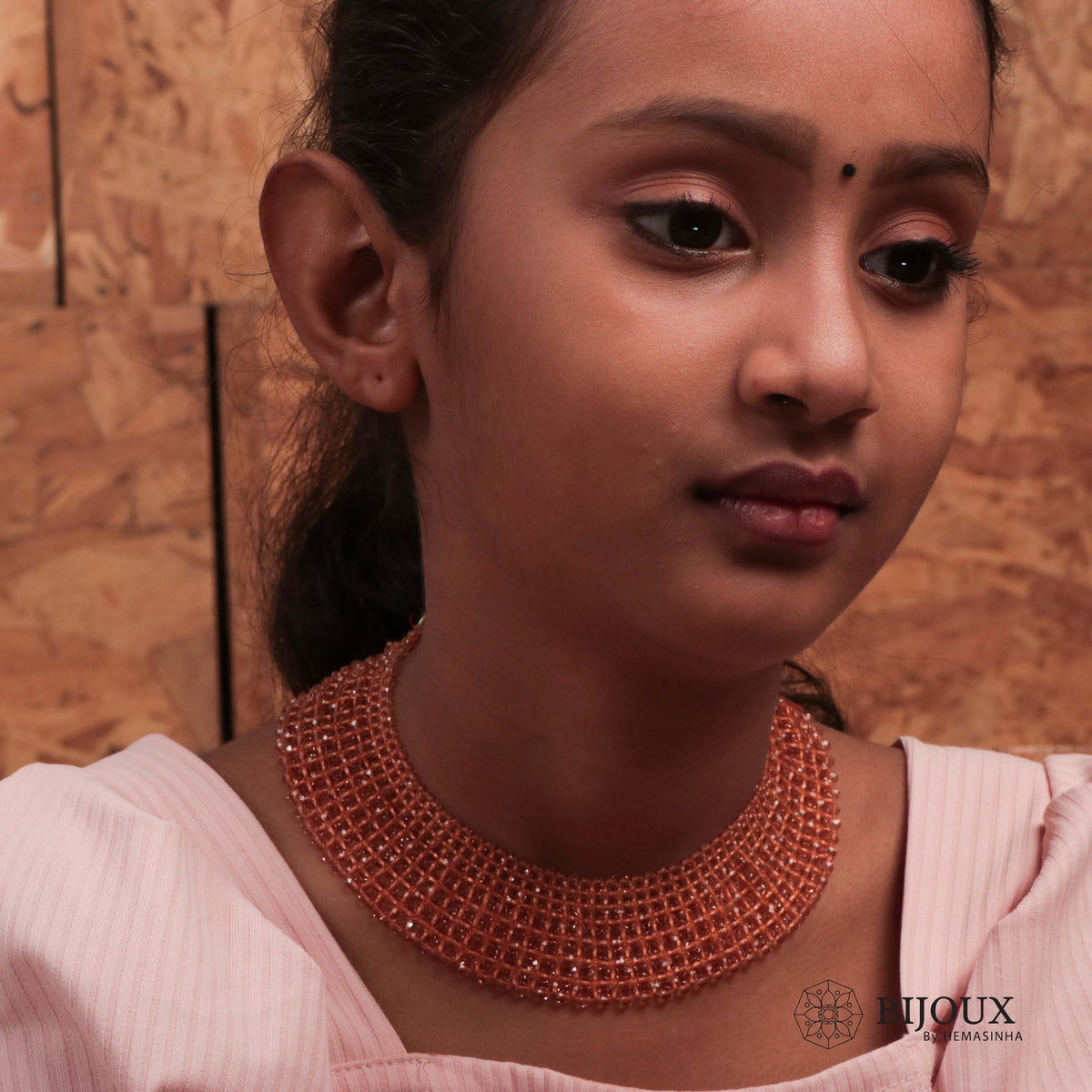 REMI BIJOUX PREMIUM CRYSTAL HANDMADE AND BEADED NECKPIECE/CHOKER CH217