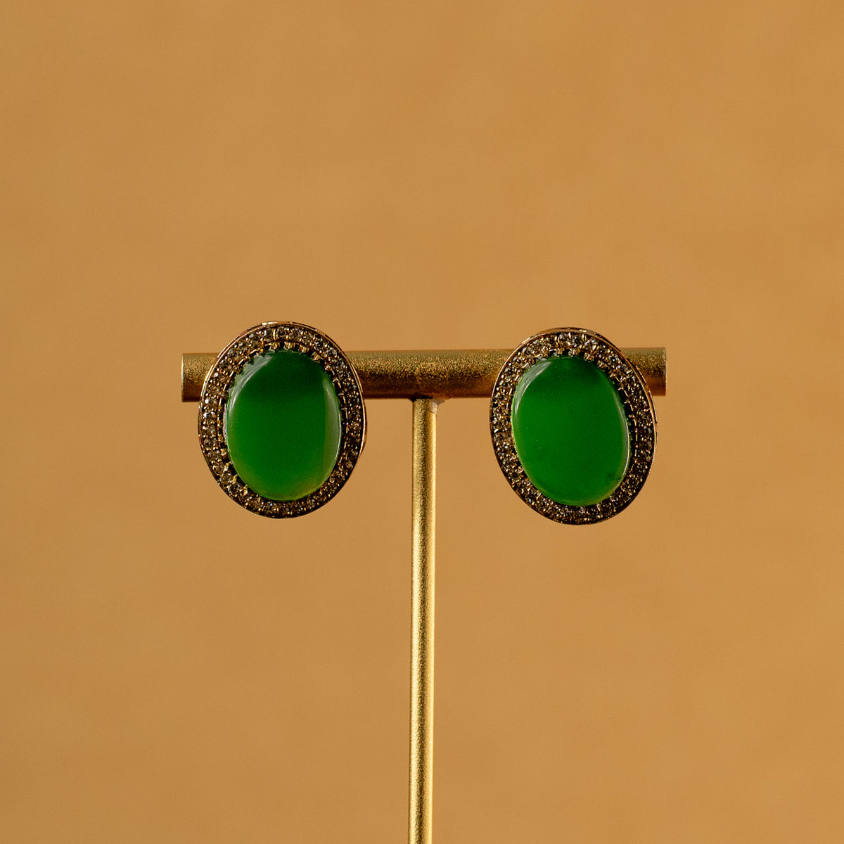 ZOHRA SEMI HANDMADE MONALISA STONE NECKPIECE/NECKLACE EARRINGS NL325