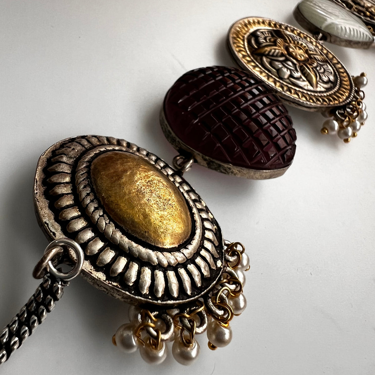 RITHANA BIJOUX PREMIUM AND EXCLUSIVE HAND HAMMERED HANDMADE CHOKER WITH EARRINGS CH101