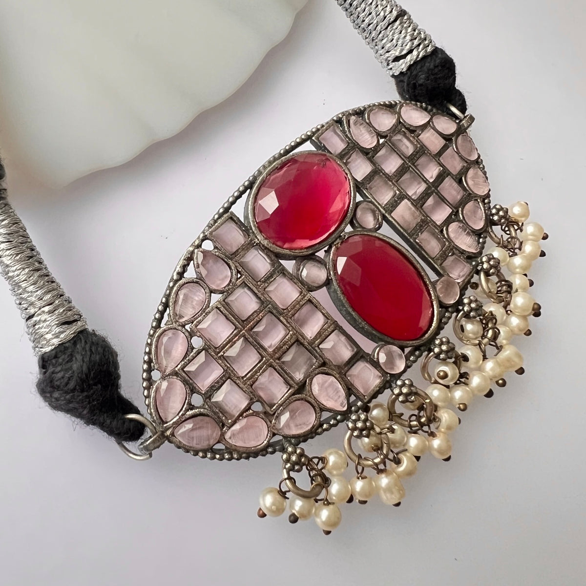 MATINA BIJOUX PREMIUM AND EXCLUSIVE SEMI HANDMADE CHOKER WITH EARRINGS CH91