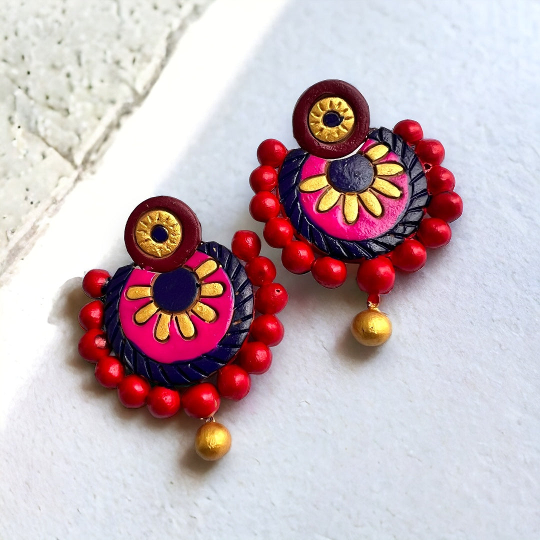 RAINBOW TERRACOTTA HANDMADE EARRINGS TR60