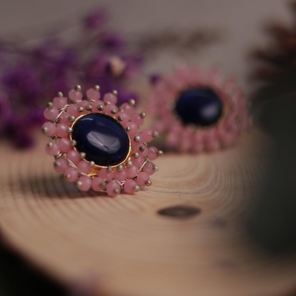 NIRASHA BIJOUX HANDMADE MONALISA MINIMALIST CHOKER WITH EARRINGS CH45