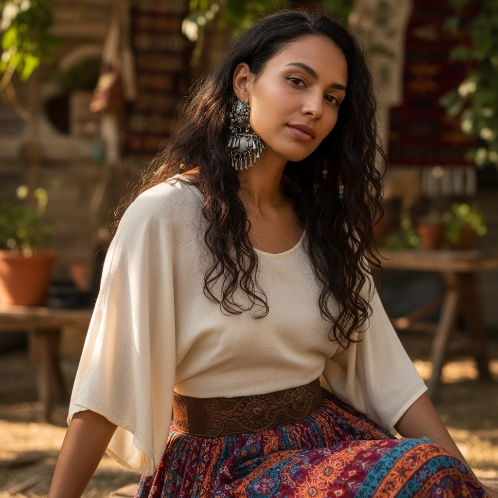 TAZHANA AFGHANI RAW AND RUSTIC AND VINTAGE DANGLERS AF62