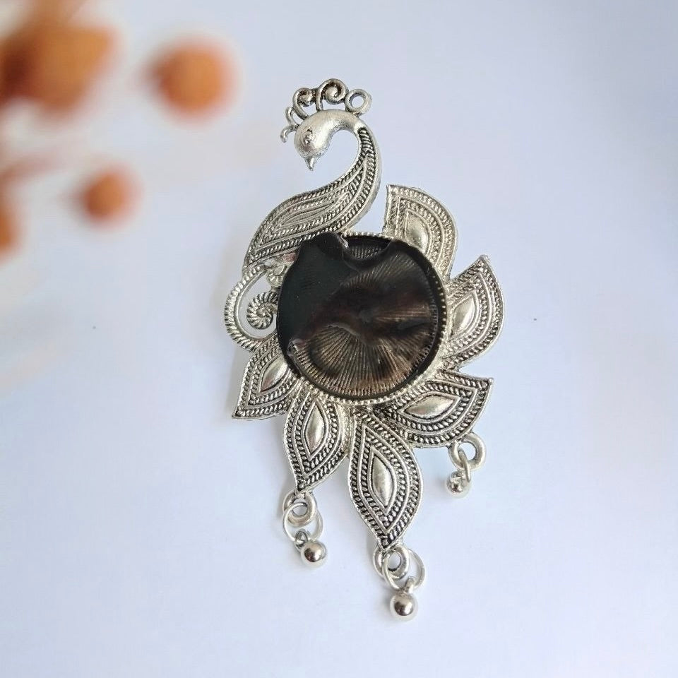 VIRALAYA OXIDIZED FINISH STONE RING R95