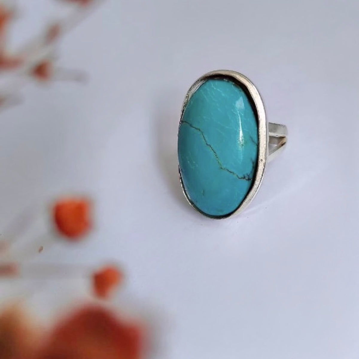 NIHARA HANDMADE PREMIUM AND NATURAL STINE ANTIQUE POLISH RING R104