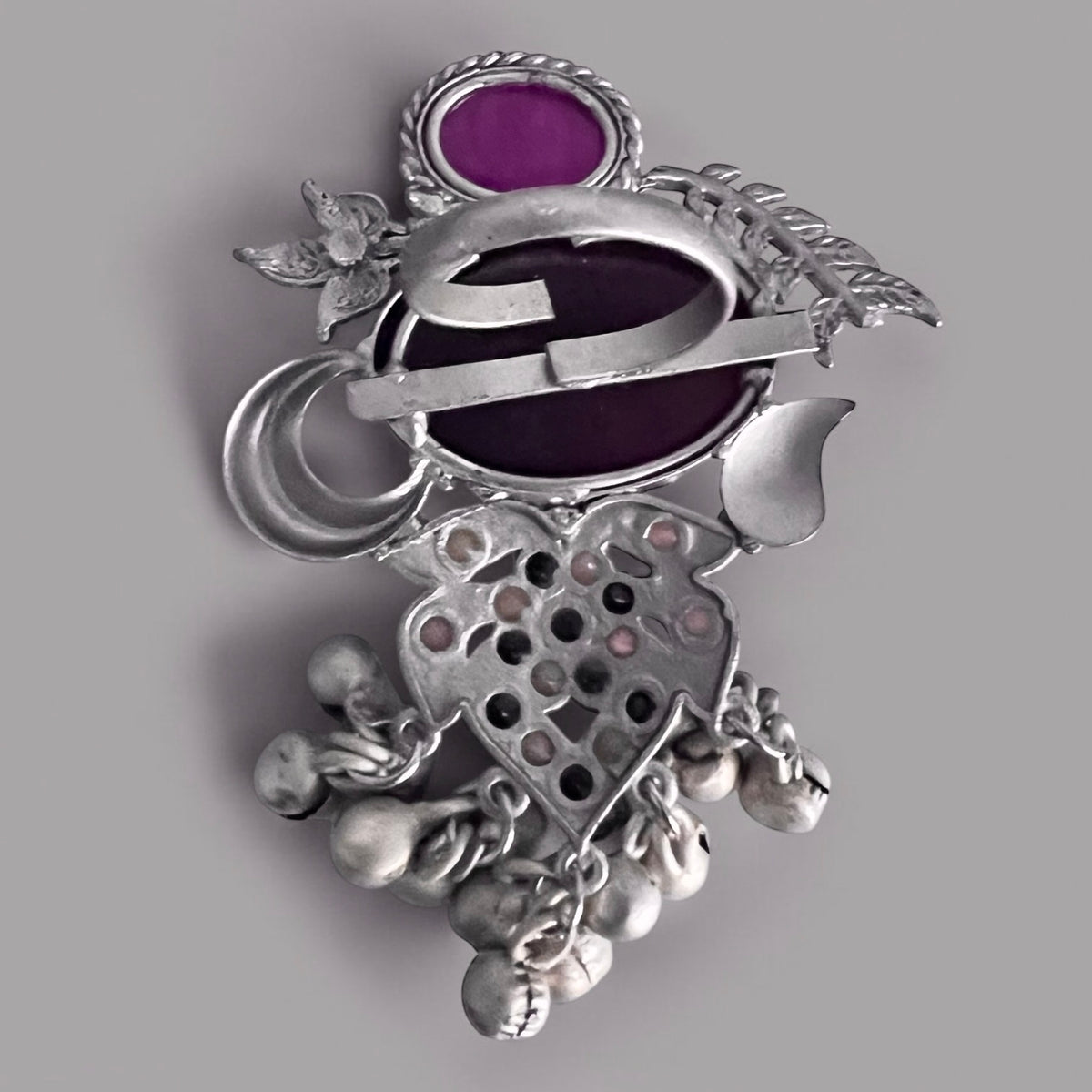 NATALIA PREMIUM HANDMADE NATURAL STONES SILVER POLISH RING R60 DESIGN 5