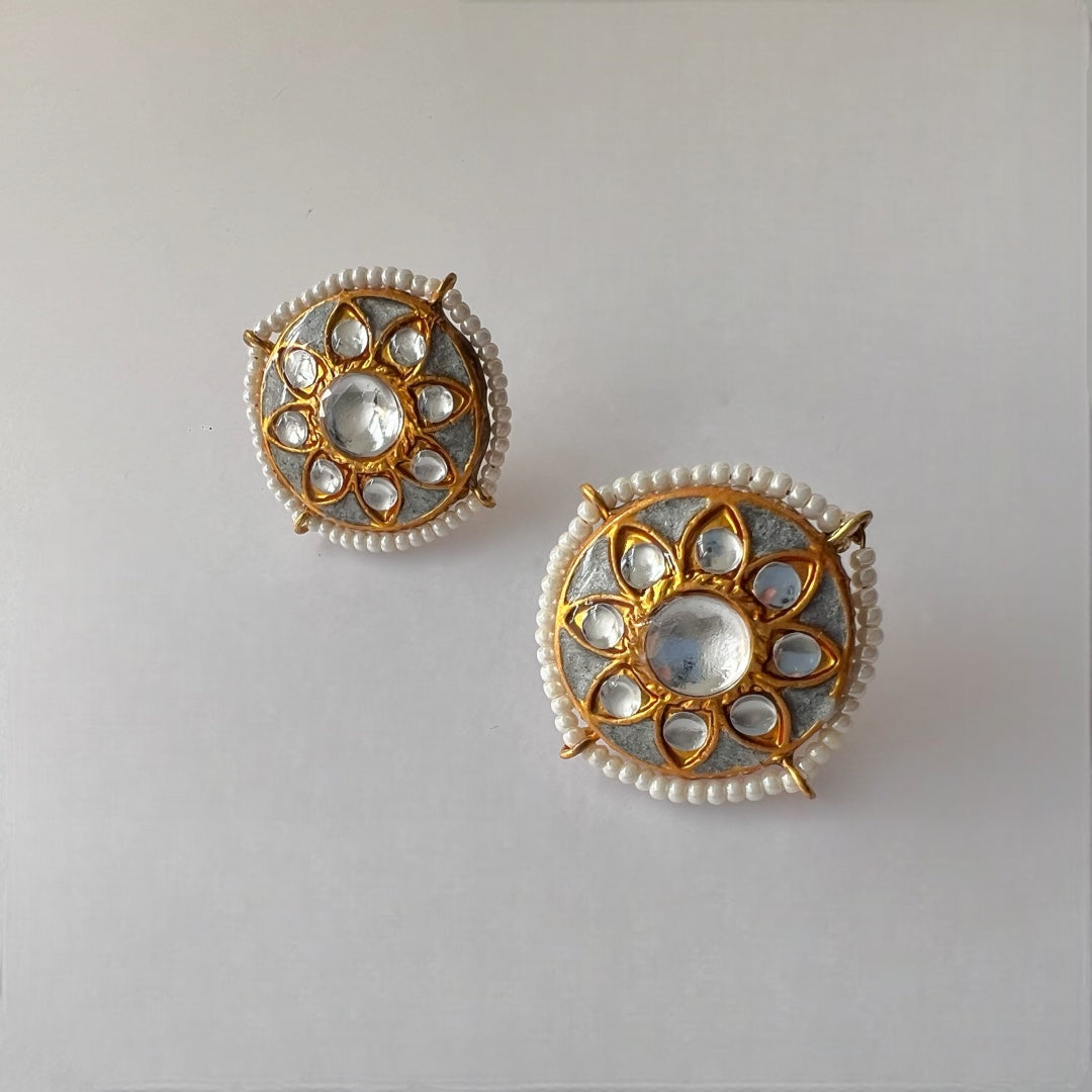 JADE ONEX BEADS LAC AND KUNDAN BIJOUX PREMIUM AND EXCLUSIVE HANDMADE CHOKER WITH EARRINGS CH397