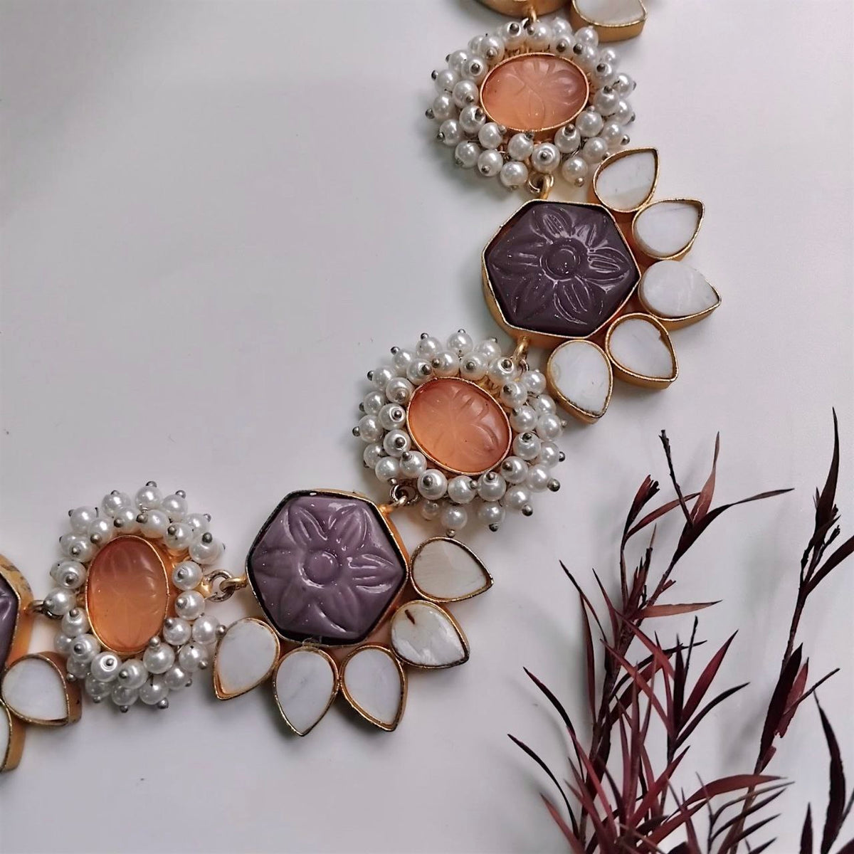 SRINISHA GOLD TONED HANDMADE NECKLACE NL329