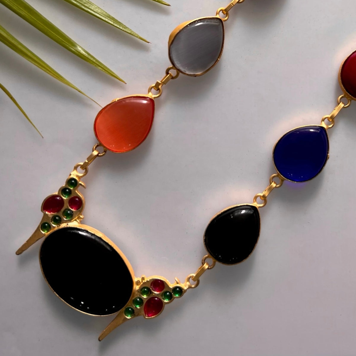 ROXANIA SET RING EARRING AND NECKLACE HANDMADE GOLD TONED PREMIUM NECKLACE/NECKPIECE EARRING SET NL30