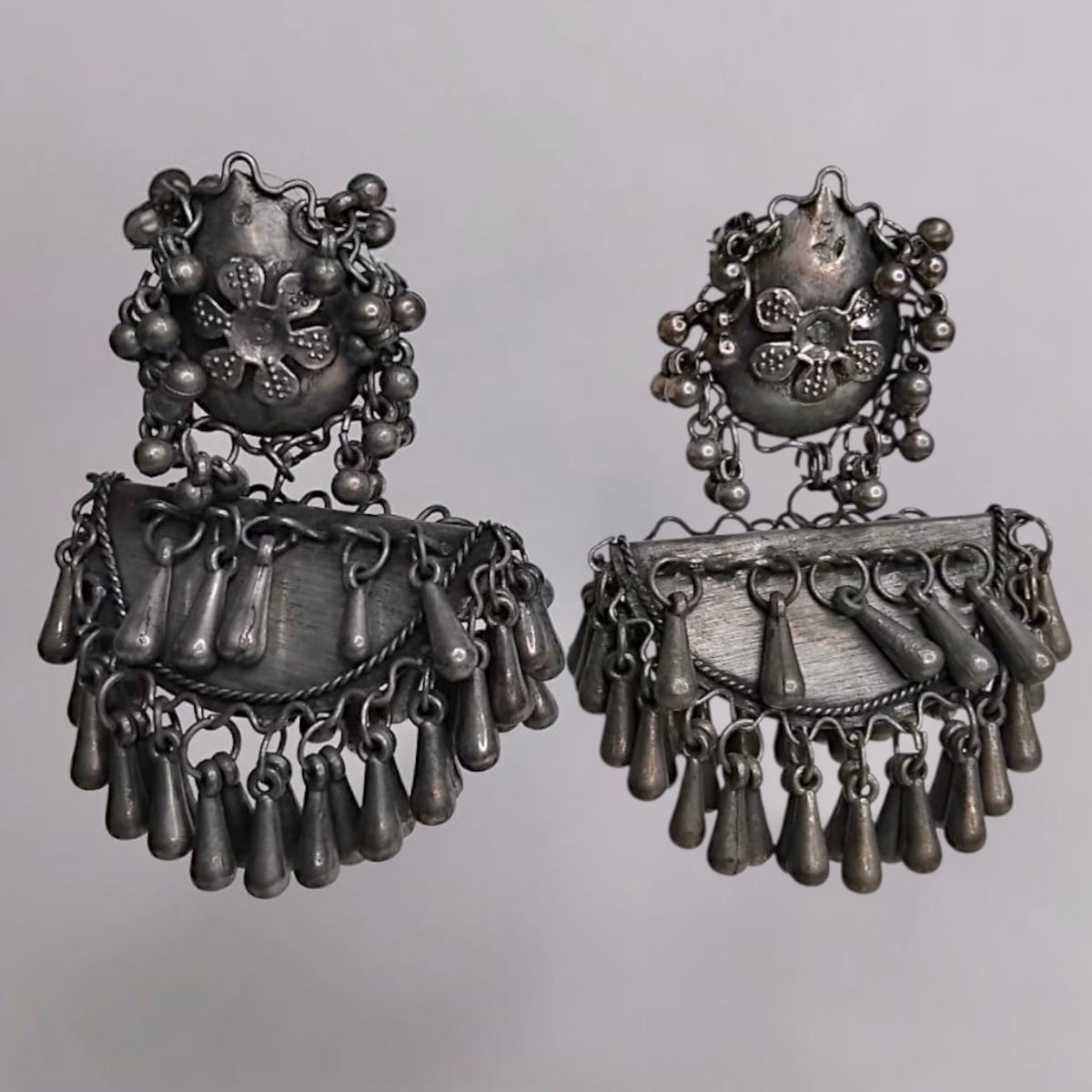 TAZHANA AFGHANI RAW AND RUSTIC AND VINTAGE DANGLERS AF62