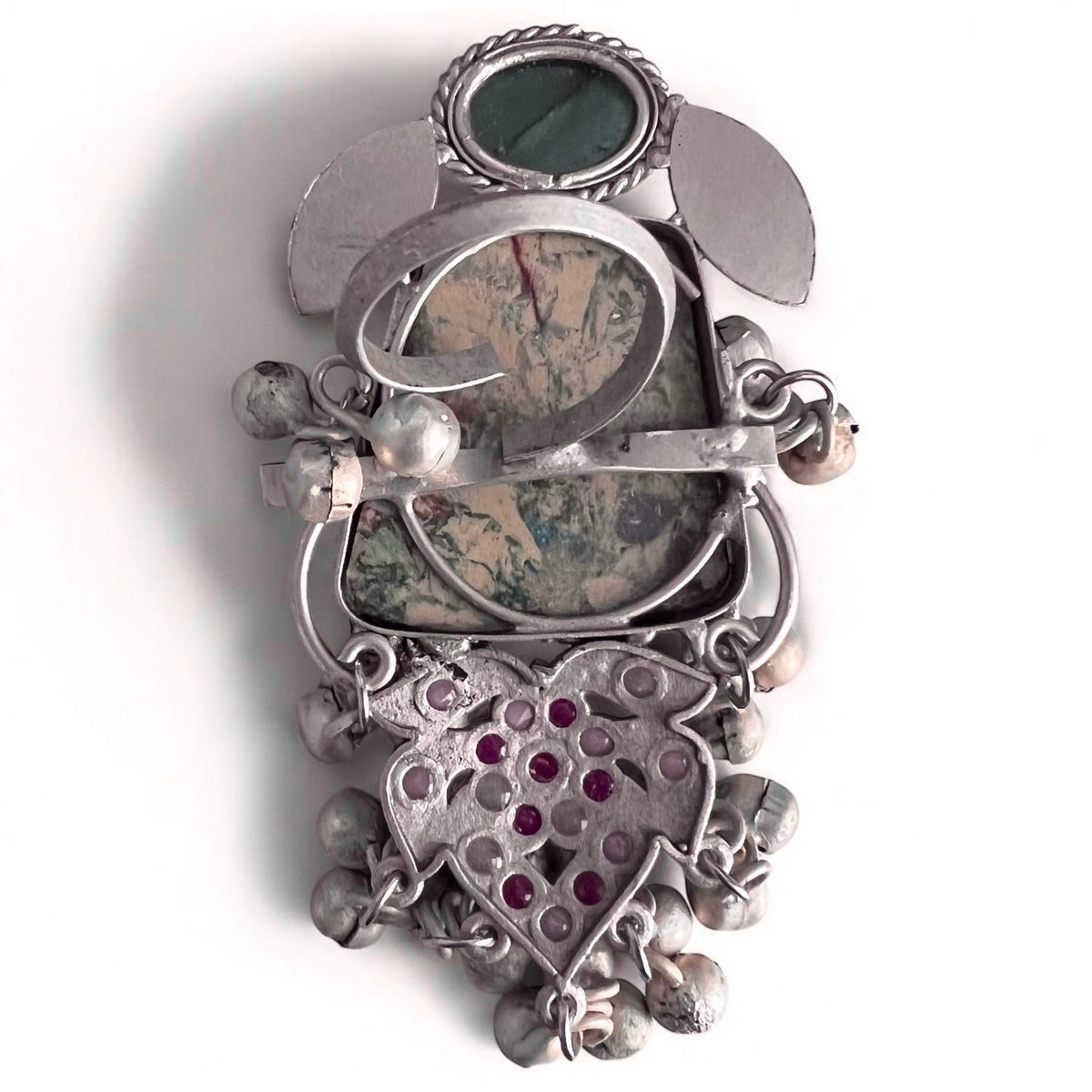 CATALINA PREMIUM HANDMADE NATURAL STONES SILVER POLISH RING R51