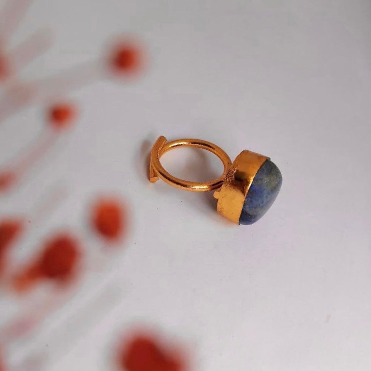 RIMITHA PREMIUM HANDMADE NATURAL STONES GOLD POLISH RING R96