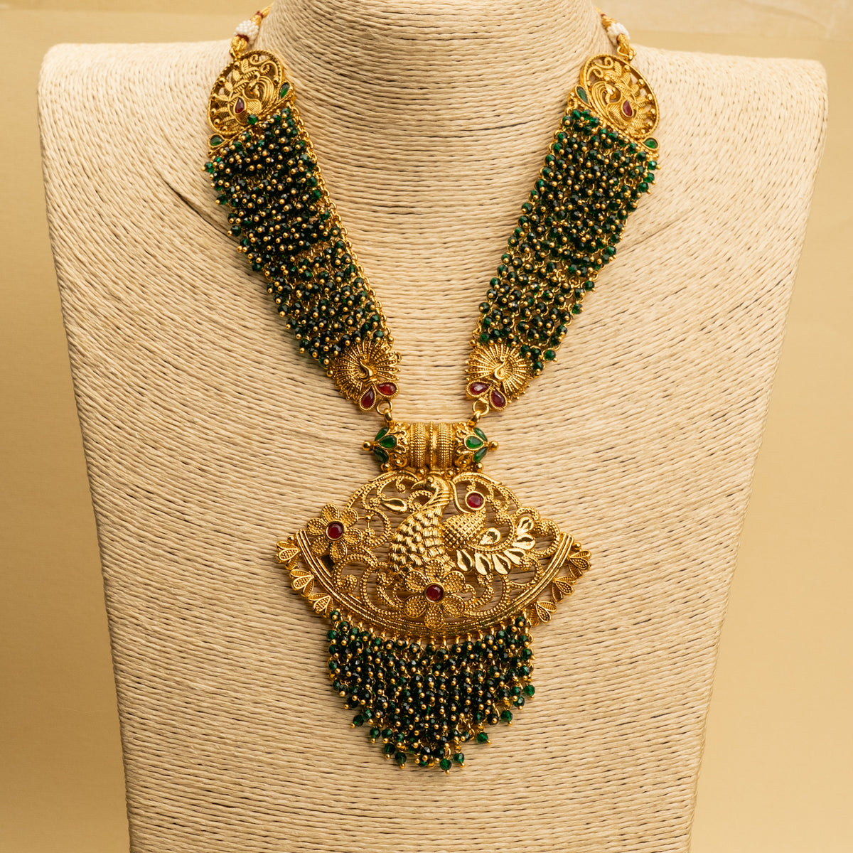 DHARIA GOLD TONED TEMPLE MALA/ NECKPIECE  ML76