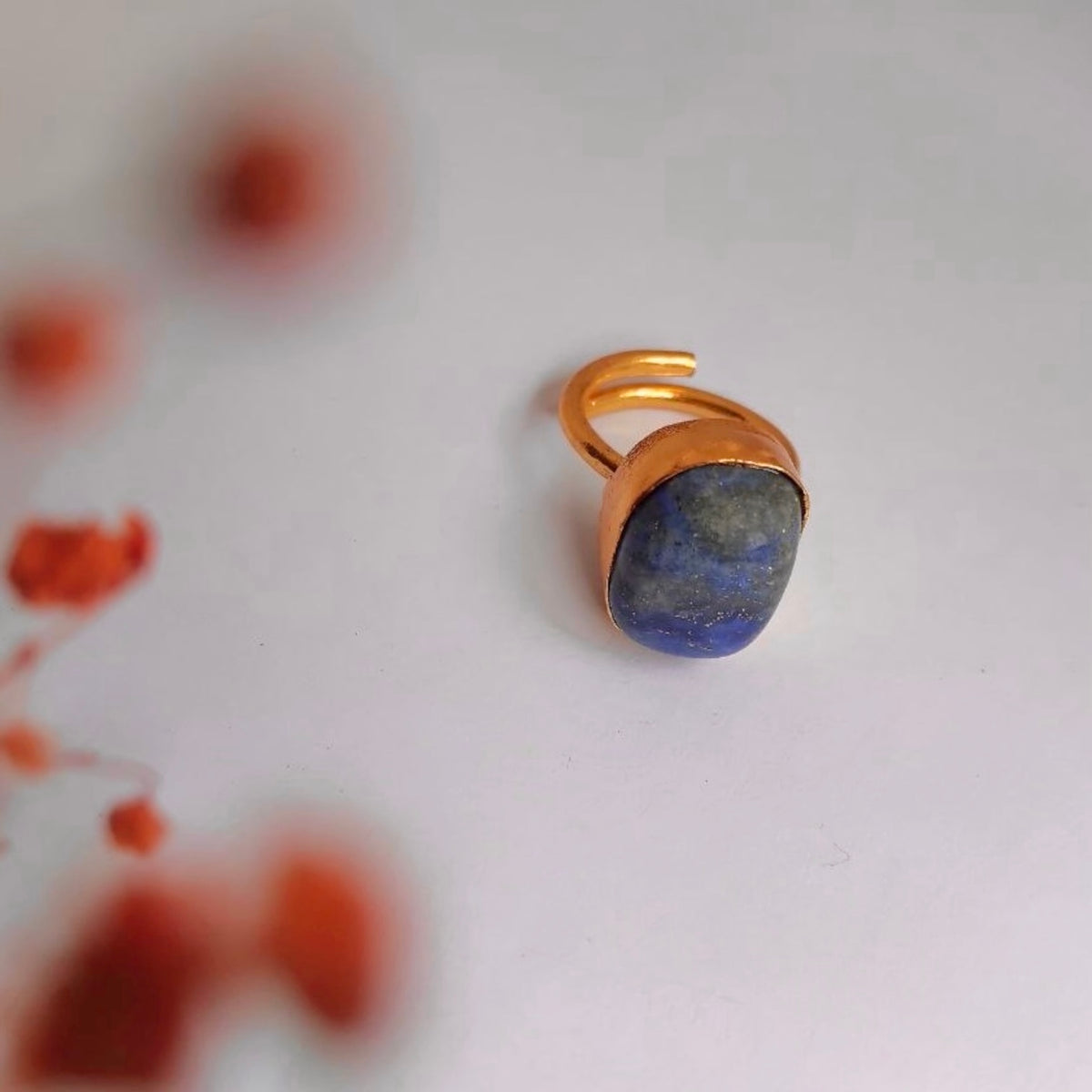 RIMITHA PREMIUM HANDMADE NATURAL STONES GOLD POLISH RING R96