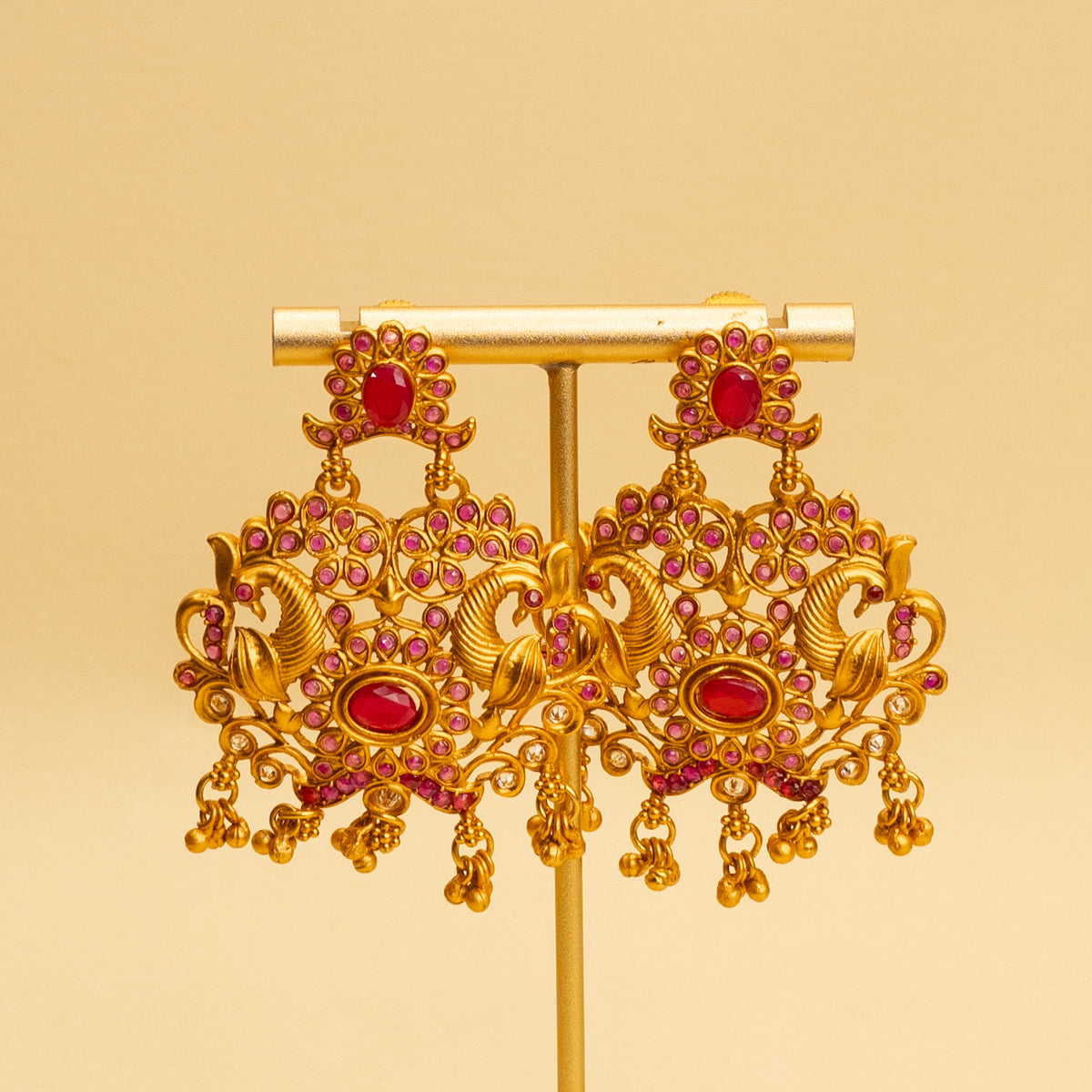 NIRALAYA TEMPLE GOLD TONED WITH BLACK THREAD MALA/ NECKPIECE  ML75