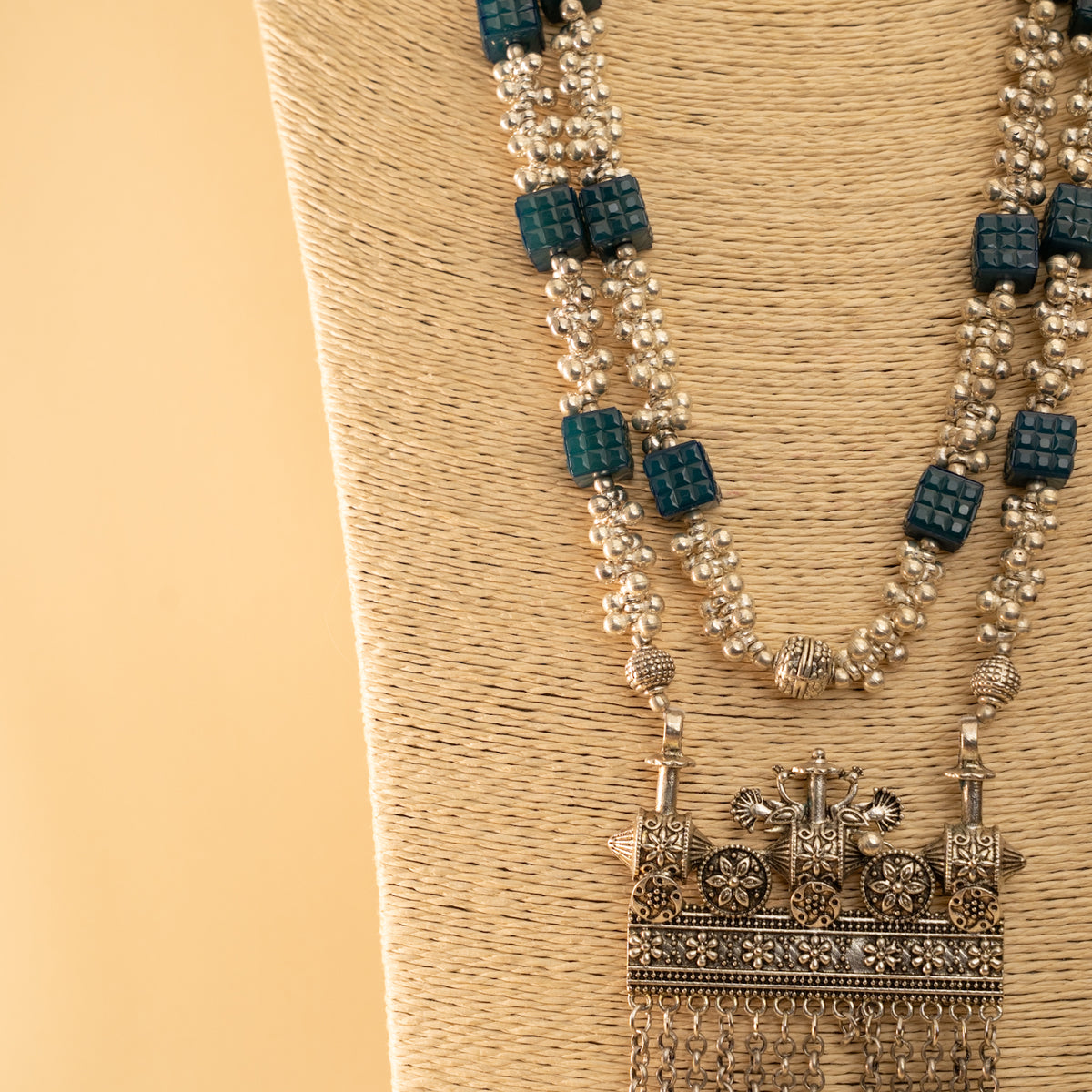 SKYLAR LAYERED OXIDIZED MALA/ NECKPIECE ML72