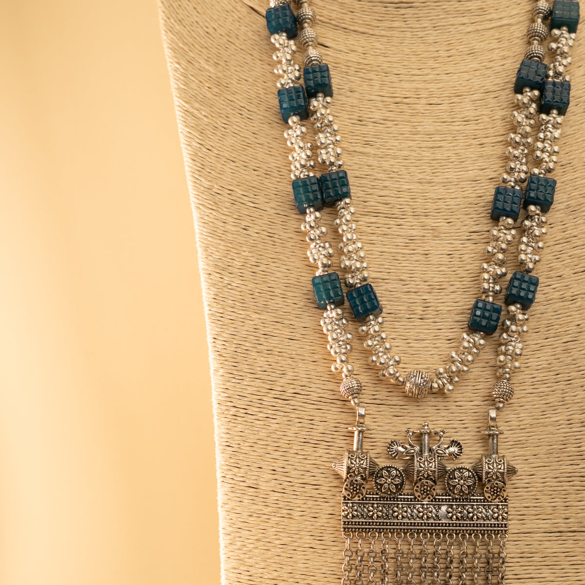 SKYLAR LAYERED OXIDIZED MALA/ NECKPIECE ML72